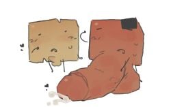 bfb bfdi bfdia big_penis blocky_(bfdi) cock gay male_only object_shows woody_(bfdi) wwwhappyperson