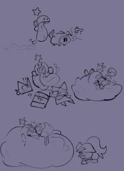 fizzooka goomba goombella huey_(paper_mario) kersti koopa koops mario_(series) mario_and_luigi_(series) mass_vore multiple_prey nintendo paper_mario same_size_vore snoutlet soft_vore starlow struggling struggling_prey stuffwell swallowed_whole swallowing tongue unwilling unwilling_prey unwilling_vore vore vore_belly