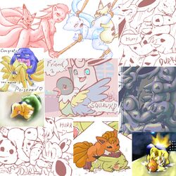 9_6 anthro_bestiality black_eyes blue_eyes canine chatot closed_eyes cyndaquil female feral feral_on_feral fox grey_eyes gulpin kitsune male mew muk multiple_tails nidorina nidorino ninetales nintendo pikachu pokemon pokemon_(species) sex shiny_mew shiny_pokemon straight tail torchic wigglytuff