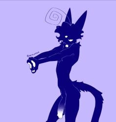 2025 anthro balls digital_drawing_(artwork) digital_media_(artwork) domestic_cat felid feline felis flaccid foreskin fur genitals hair hi_res humanoid_genitalia humanoid_penis male mammal nerunaur noir_(noirzvault) nude nude_male pawpads penis portrait signature slim slim_male solo standing stretching tail three-quarter_portrait unretracted_foreskin