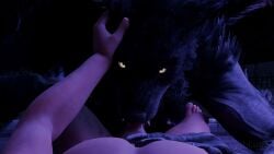 2boys 3d animated anthro blowjob bodily_fluids canine cuddling cum cum_in_mouth cum_inside deepthroat erection fellatio first_person_view forest furry gay human human_on_anthro human_on_male human_penetrating interspecies light-skinned_male looking_at_viewer lythlune male male/male male_only mammal mythology nude outside penis pov sex sound tagme tree video werecanid werewolf werewolf_the_apocalypse world_of_darkness
