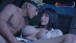 1boy 1girl1boy ai_generated animated breasts_bounce breasts_out couple cyw548 female fingering huge_breasts hyuuga_hinata long_hair naruto naruto_(series) tagme video