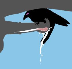 animal_genitalia animal_penis avian balls beak bird bodily_fluids claws corvid corvus_(genus) crow cum cum_from_penis cum_in_penis cum_inside duo einin equine_genitalia equine_penis feathers feral feral_on_feral feral_penetrated feral_penetrating genital_fluids genitals hi_res male male/male oscine passerine penetration penile penile_penetration penis penis_in_penis pink_eyes size_difference tapering_penis urethral urethral_penetration wings x-ray_view