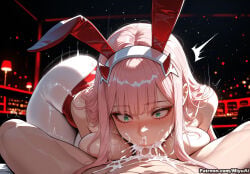 zero_two_(darling_in_the_franxx) darling_in_the_franxx casino miyuai ai_generated ai_assisted thick_thighs thick_ass thick thick_legs thick_hips thick_butt wide_hips wide_thighs voluptuous voluptuous_female curvy curvy_figure curvaceous curvy_female female breasts rating:explicit cum hetero 1girl oral pink_hair fellatio penis cum_in_mouth horns long_hair solo_focus eyebrows_visible_through_hair nude cum_on_body pov sweat 1boy blush censored overflow :>= aqua_eyes trembling night shiny half-closed_eyes hairband green_eyes heart