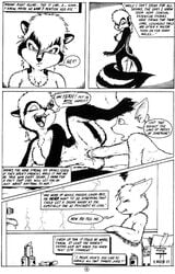 anthro anthro_only black_and_white comic desiree_(jmh) feline female fisting funny interspecies james_m_hardiman lizard lori male monochrome scalie skunk spray tail tom tomato_juice ups_and_downs vaginal_fisting vaginal_penetration