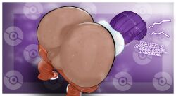 3d 3d_(artwork) angry angry_expression annoyed asshole asshole_focus balls big_ass dark-skinned_male dark_skin exposed_ass femboy femboy_focus femboy_only femenine_male freckles freckles_on_ass imminent_anal imminent_sex instant_loss koikatsu lost_bet pants_down pink_eyes pokemon pokemon_oc pokemon_sv purple_hair sweaty sweaty_ass tagme tagme_(character) the_slayer twerking