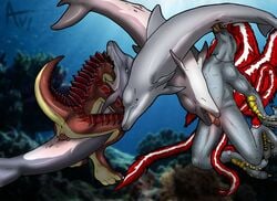 animal anthro anthro_bestiality anus cetacean cunnilingus dolphin fellatio female feral interspecies licking male marine oral oral_sex orgy penetration pussy raised_tail redraptor16 sex tail tongue underwater vaginal_penetration