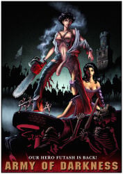 1futa 1girl army army_of_darkness ash_williams big_penis black_hair blue_eyes breasts breasts_out car castle chainsaw demon dress english_text evil_dead flaccid flaccid_penis fork futanari gercrow hanging_penis harness helmet holding_leg horns horse hugging_leg leg_hug long_hair movie_poster night_sky nipples open_clothes open_pants open_shirt outdoors penis_out ripped_clothing roman_helmet rule_63 short_hair skeleton smoke standing sword tire torn_clothes undead veiny_penis yellow_eyes