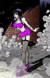 1girls 2011 big_breasts breasts elizabeth_shelley erect_nipples female female_only fishnets frankenhooker garter_straps monster_girl nipple_bulge platform_heels solo solo_female stitches tagme_(artist) undead zombie zombie_girl