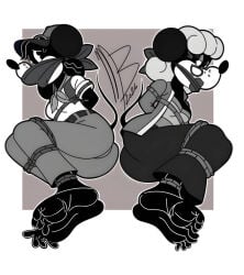 4_toes arms_behind_back arms_tied arms_tied_behind_back barefoot bondage cheesy_feet clothed_female clothes dark-skinned_female dark_skin female female_focus female_only foot_fetish foot_focus foot_worship gagged gagged_female girl girl_focus glasses hat misingbound mouse mouse:_p.i._for_hire mouse_girl mouse_tail mouth_gag nose rope smelly_feet tail tammy_tumbler tied_up toes video_game video_game_character video_games wanda_fuller