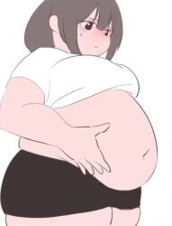 animated b45ui big_ass big_belly big_breasts blush chubby fat jiggle lifting_own_belly nimo nimo22 squeezing_belly tagme thick_thighs video