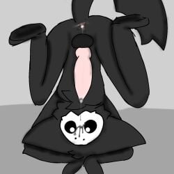anthro bodily_fluids changed_(video_game) cintruwz cum cum_in_ass cum_inside cum_on_face gaping genital_fluids genitals hi_res knot knotted_penis male penis puro_(changed) upside_down