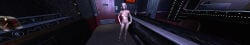 bartender short-haired_female blonde-haired_female expressionless nipple_pasties large_breasts cleavage bare_shoulders collarbone navel belly leaning_to_the_side grey_thong thong hands_on_hips high_heels standing unbothered unnamed_character artist_request edited_screencap duke_nukem_forever duke_nukem_(series) 3d 3dcg game_cg filter filtered high_quality absurd_resolution absurd_res absurdres source_request high_resolution highres mature_woman beautiful_woman uncaring_female uncaring uninterested uninterested_female