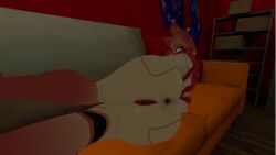 1girls animatronic anus ass ass_focus bare_ass blush daycare_attendant_(fnaf) five_nights_at_freddy's five_nights_at_freddy's:_security_breach genderswap genderswap_(mtf) looking_back pussy sundrop