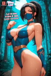 miaulust self_upload patreon_username patreon_logo ai_generated ai_assisted anime_style mortal_kombat kitana comic_page female female_only female_focus 1girls leotard tight_clothing tight_clothes shiny_skin shiny_clothes latex armwear gloves fingerless_gloves cleavage medium_breasts toned toned_female hips thighs sexy sexy_pose confident thin_waist hourglass_figure sideboob collar choker mask masked masked_female ponytail black_hair earrings headwear eyelashes eyebrows eyeshadow bare_shoulders exposed_shoulders boob_window