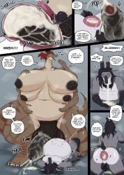 anal anal_penetration animal_genitalia animal_penis anthro anus areola ball_tuft balls big_areola big_balls big_breasts big_penis bodily_fluids bovid breasts breath caprine chest_tuft cum cum_from_mouth cum_in_ass cum_in_mouth cum_inside cum_vomit dinosaur dragon duo ear_piercing ejaculation equine_genitalia equine_penis foreskin gaping gaping_anus genital_fluids genitals goat gynomorph hair hi_res horn hybrid intersex intersex/male leaking_cum litehase long_hair male mammal multi_arm multi_breast multi_limb multi_nipple mythological_creature mythological_scalie mythology nipple_piercing nipples penetration penis piercing prehistoric_species pubes reptile ring_(jewelry) scalie size_difference slightly_chubby stripes sweat tuft vein veiny_penis
