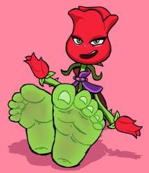 1girls alt-zer0 anthro anthrofied breasts feet female female_only flora_fauna foot_fetish plant plant_girl plant_humanoid plantie plants_vs._zombies plants_vs_zombies popcap_games rose_(pvz) soles_fetish
