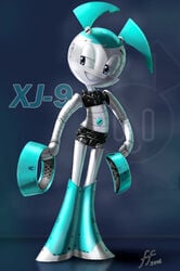 00s 14-bis 1girls 2000s 2006 female female_focus female_only fernando_faria jenny_wakeman my_life_as_a_teenage_robot nickelodeon nude robot robot_girl skirt_removed smooth_skin xj-9