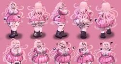 1girls ahoge animate_inanimate ass bdsm_gear blonde_hair blue_eyes boots bow breasts breasts_squeezed_together breath character_sheet choker cleavage danganronpa danganronpa_v3 female female_only fingerless_gloves flustered from_above from_behind from_side full_body garter_straps gloves hands_on_ass hands_on_hips hands_on_own_ass heavy_breathing hourglass_figure huff huffing huge_ass huge_breasts inanimate_transformation inflatable inflatable_transformation iruma_miu large_ass large_breasts leaning_forward living_inflatable long_hair looking_at_viewer multiple_views narrow_waist necklace nervous school_uniform serafuku sirenia-tfs skirt smile socks steam steaming_body sweat sweating tearing_up thick_thighs thighs thin_waist transformation wavy_hair wide_hips