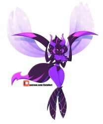 2024 2_arms 2_pincers abdomen antennae_(anatomy) artist_name bee bee_girl black_body boots breast_grab breasts claws commission commission_art demon demon_girl digital_media_(artwork) exposed_breasts female female_only footwear gatonori grabbing_breasts grabbing_own_breast hand_on_breast hands_on_breasts hivemine_(retrospecter) horns infernadise_(retrospecter) insect_girl insects light_body looking_over_shoulder neck_tuft nude nude_female patreon_username pattern_clothing patterned_boots pincers purple_body purple_fingernails purple_horns purple_nails purple_nipples purple_skin purple_stripes pussy queen_bee simple_background solo solo_female sparkle stinger stinger_tail thick_thighs thighs twitter_username vulva web_pattern white_background wings