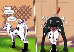 101_dalmatian_street 101_dalmatians absurd_res canid canine canis dalmatian demon_(darkdemon) disney dolly_(101_dalmatians) domestic_dog duo female fenris64 feral feral_on_feral hi_res male male/female mammal