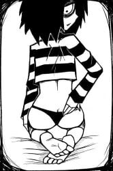 nia i_can't_sleep feet ass ass_focus hand_on_ass panties barefoot looking_back female female_only emo toes