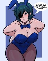 ass big_breasts big_thighs boobs breasts bunny_ears bunny_girl bunnysuit chainsaw_man eyepatch himeno_(chainsaw_man) srmonke thick_thighs thighs tits