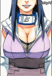 accurate_art_style ai_generated anime_coloring boobs curvy female female_only hyuuga_hinata manga_style mature mature_female milf naruto naruto_(series) naruto_shippuden pinup solo solo_female solo_focus stickyai
