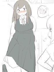 nimo22 nimo b45ui wip comic thin_to_fat weight_gain bulging_belly thick_thighs thick_arms outgrowing_clothes fat big_breasts school_uniform blushing