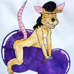 1boy anthro anthro_only balloon eyes_closed humping looner looning naked oc rat riding