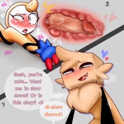 anthro blushcrunch_studio bodily_fluids canid canine canis comic comic_panel cover cover_art cover_page cum cum_inside dandy's_world domestic_dog duo duo_focus fluffystuf_nsfw genital_fluids glisten_(dandy's_world) goob_(dandy's_world) group hi_res love male male/male mammal roblox roblox_skin sex speech_bubble text