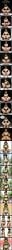 ai_generated areola_slip areolae_slip bare_midriff barefeet barefoot bimbo_body bimbofication black_hair camel_toe cameltoe cleavage collage cswiz dirty_talk english_text fully_clothed hairband high_heels looking_at_viewer midriff_baring_shirt midriff_showing nipples_visible_through_clothing shorts speech_bubble squatting squatting_position tagme talking_to_viewer tall_image toph_bei_fong toph_beifong underboob