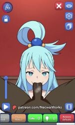 1boy 1girls 2d 2d_animation ai_assisted animated aqua_(konosuba) big_penis blowjob blowjob_face breath cum cum_in_mouth cumshot dark-skinned_male deepthroat duo female game gameplay gameplay_mechanics kono_subarashii_sekai_ni_shukufuku_wo! konosuba light-skinned_female male mp4 my_hardcore_harem necwaiworks orgasm patreon_logo patreon_url patreon_username penis self_upload sex sexual sound sucking sucking_penis tagme uncensored video video_games