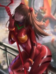 1girls asuka_langley_sohryu big_breasts breasts neon_genesis_evangelion plugsuit solo xredmhar