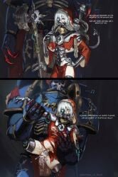 2022 2boys 2koma adeptus_mechanicus amputee archon_of_flesh artist_signature bara_on_femboy belly_bulge blood broken_rape_victim chaos_(warhammer) chaos_space_marine crying cum cum_in_ass cum_inside cyborg defeated dialogue effeminate english_text fan_character femboy gay guro imperium_of_man instant_loss instant_loss_2koma maledom night_lords reverse_ryona tallyon-672 techpriest text torn_clothes triple_amputee warhammer_(franchise) warhammer_40k yaoi