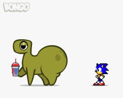 ass ass_bigger_than_head big_ass big_butt bongo_(character) bongo_(series) bonguitoweon dinosaur green_body green_skin huge_ass huge_butt large_ass large_butt simple sonic_(series) sonic_the_hedgehog