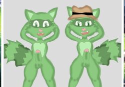 anthro balls happy_tree_friends lifty_(htf) penis raccoons shifty_(htf)