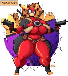 big_breasts breasts deadpool_(cosplay) deadpool_(film) female female_focus female_only huge_breasts jaeh large_breasts marvel marvel_comics nintendo pikachu pokémon_(species) pokemon pokemon_(species) thick_thighs thighs wide_hips