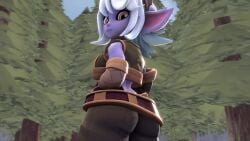 1girls animated ass ass_focus aussiebraplad barefoot big_ass big_butt clothing fart farting feet female female_only funny goggles goggles_on_head league_of_legends league_of_legends:_wild_rift shortstack sound tagme tristana video white_hair yordle