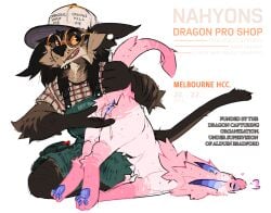 andromorph anthro artist_nahyon canid canine canis character_nahyon character_sylve cuntboy domestic_dog dragon duo femboy feral hi_res intersex male male/male mammal nahyon nahyon_(character) sylve