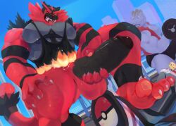 abs anthro balls biceps bodybuilder cum cum_on_penis cumming excessive_cum flexing furry gay hyper hyper_balls hyper_genitalia hyper_muscles hyper_penis hyper_testicles incineroar kunn_(artist) machoke male male_focus male_only muscles muscular muscular_arms muscular_ass muscular_back muscular_legs muscular_male muscular_thighs nipples pecs penis penis_growth pokémon_(species) pokemon pokemon_(species) testicles veins veiny_penis vore