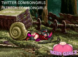 1girls animated boingirls bottomless hat heart interspecies izabella_(metal_slug) metal_slug metal_slug_attack outside pixel_art slug tentacle