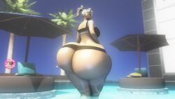 1girls 3d ass big_ass blonde_hair female huge_ass mercy overwatch pestilad