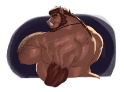 abs bara biceps bodybuilder broody furry guzreuef male male_focus male_only muscle muscles muscular muscular_arms muscular_back muscular_male nipples pecs suina sus_(pig) veins