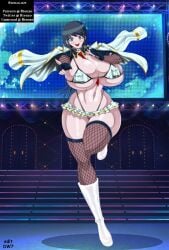 1girls absurd_res alternate_breast_size alternate_costume big_breasts bra danganronpa danganronpa:_trigger_happy_havoc danganronpa_1 dw7 edit ero-enzo female female_only fishnets highres huge_breasts hyper idol large_breasts maizono_sayaka massive_breasts rtenzo smooth_skin thick_thighs third-party_edit