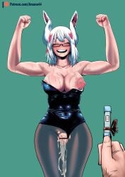 1boy 1girls amano44 areolae big_areola big_areolae big_breasts blush breasts bunny_ears bunnysuit censor_bar censored closed_eyes color colored colored_hair cum cum_in_pussy deku female female/male fuyumi_todoroki glasses glasses_on_head happy impregnation izufuyu izuku_midoriya leaking_cum legs legwear leotard light-skinned_female light-skinned_male male/female male_pov muscles muscular muscular_female my_hero_academia nipples open_mouth pantyhose patreon_username positive_pregnancy_test pregnancy_test pregnant pregnant_milf ripped_pantyhose scar scars shounen_jump sweat thick_thighs white_hair