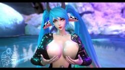 3d animated big_breasts big_nipples cow_ears dark-skinned_male interracial lake latex latex_suit league_of_legends paizuri paizuri_lead_by_female sona_buvelle sound tagme video wet wet_body wet_clothes wet_skin