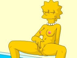 4:3 aged_up animated breasts clitoris clitoris_masturbation clitoris_stimulation closed_eyes evilweazel female female_masturbation jewelry lisa_simpson looking_pleasured masturbation medium_breasts navel necklace nipples nude pearl_necklace sitting smile spiky_hair the_simpsons vaginal_masturbation yellow_body yellow_skin