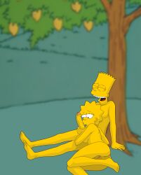 1boy 1girls 2021 aged_up ass bart_simpson bed big_breasts breasts brother brother_and_sister color digital_media_(artwork) evilweazel female foreskin glans hi_res incest lisa_simpson looking_pleasured lying male nipples on_back on_bed outdoors partially_retracted_foreskin penis penis_kiss siblings small_breasts spiky_hair straight tekoki the_simpsons uncensored uncut under_tree vagina yellow_skin