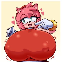 1girls amy_rose big_breasts breasts_bigger_than_head deegee devilishcentral enormous_breasts eulipotyphlan flustered furry heart hedgehog huge_breasts hyper_breasts mammal massive_breasts sonic_(series) tagme